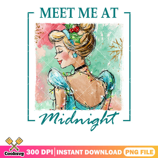 Christmas art princess png, cinderella princess png, disney christmas png