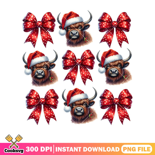 Christmas buffalo bow tie png