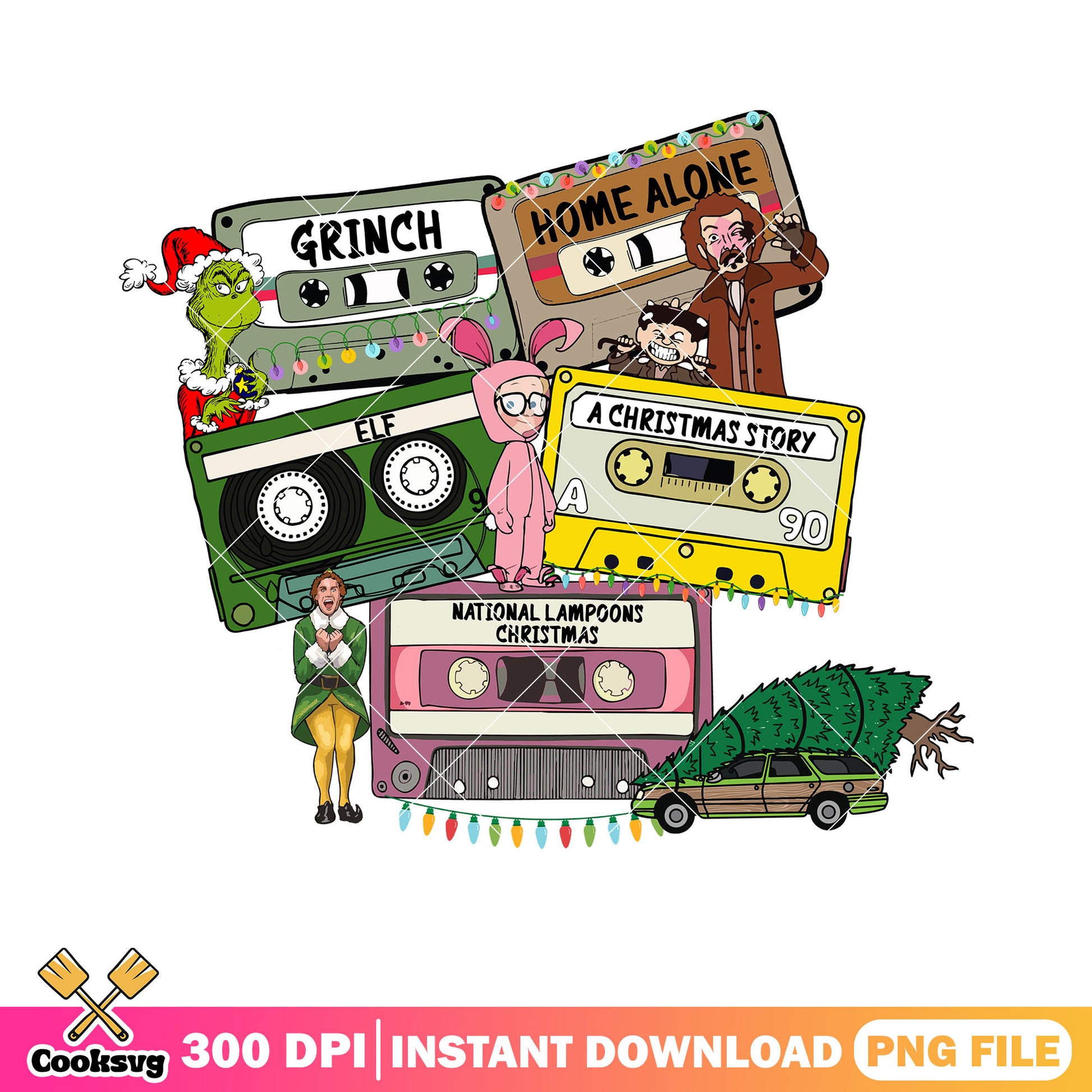 Christmas collection cassette png, a christmas story png, wet bandit png