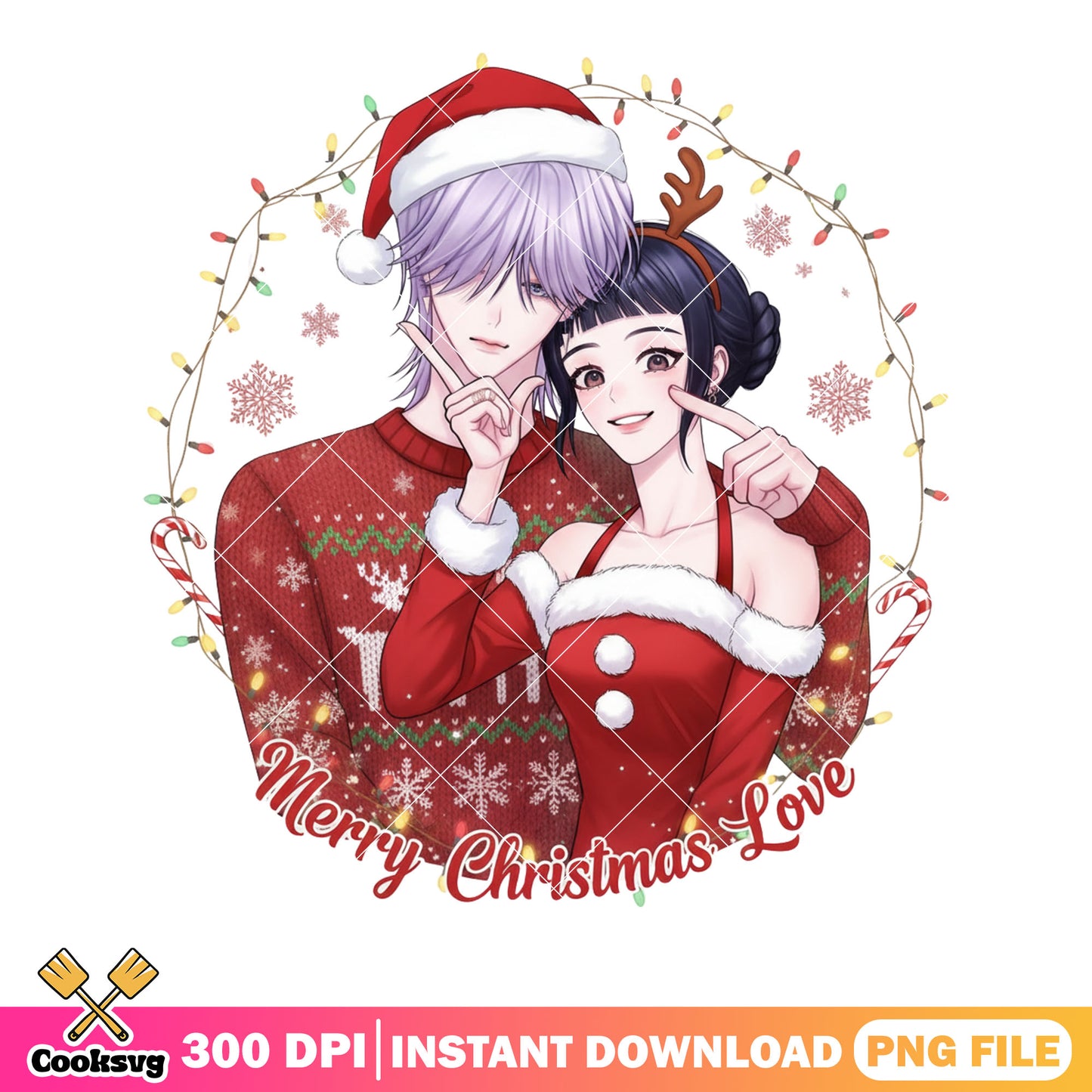 Christmas couple png, kpop demon hunters png, mystery saja boys png