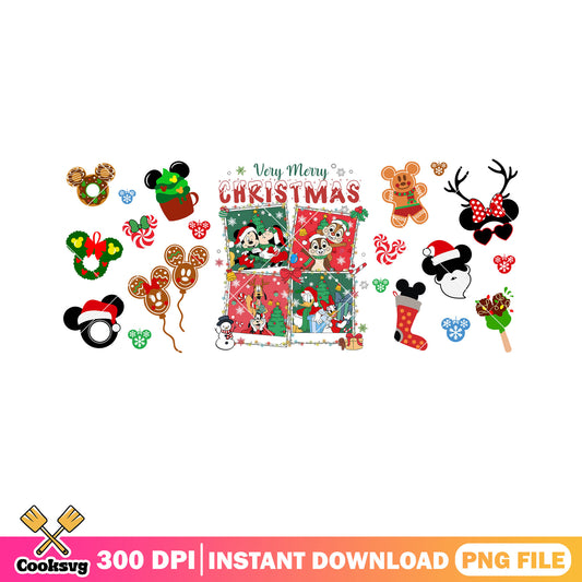 Christmas disney comics png, donald duck png, daisy duck png