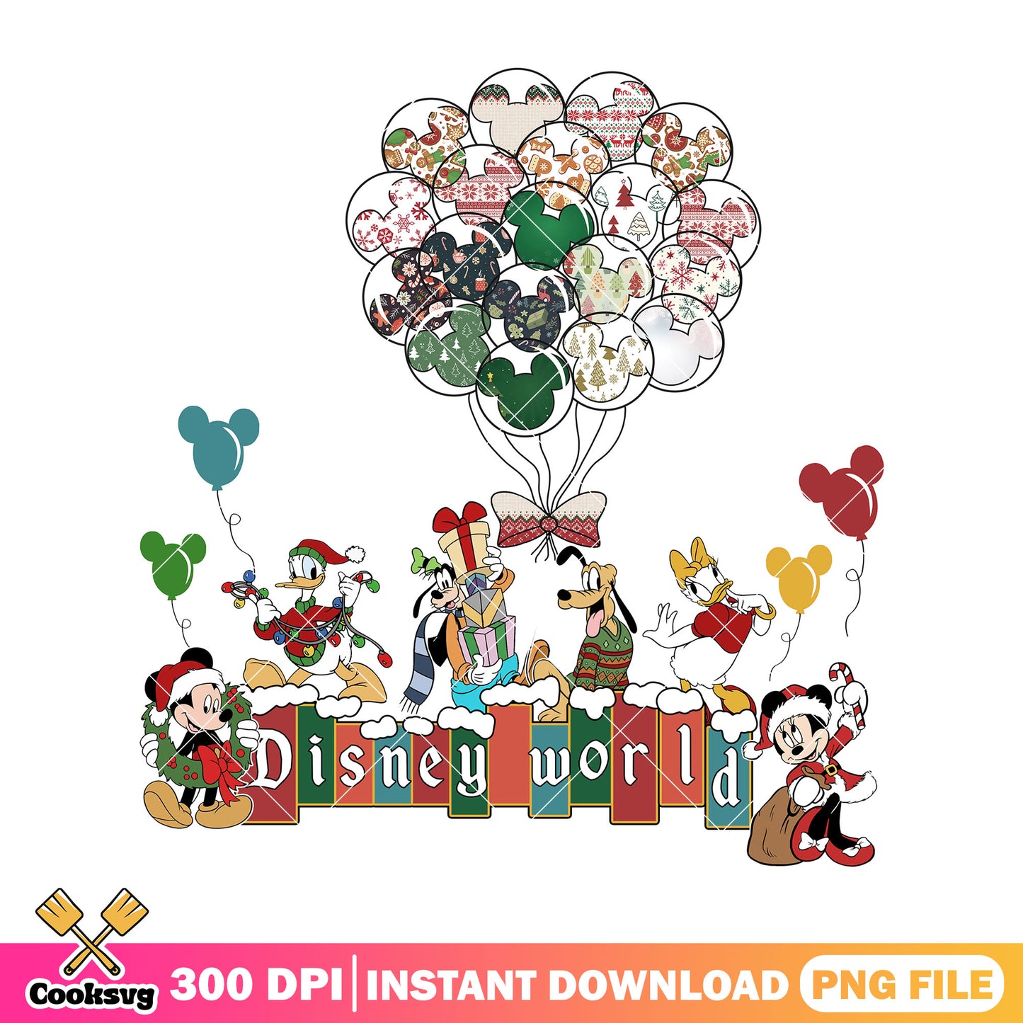 Christmas disney world png, disney world png, christmas spirit png