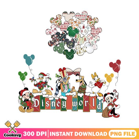 Christmas disney world ver png, disney world png, christmas spirit png