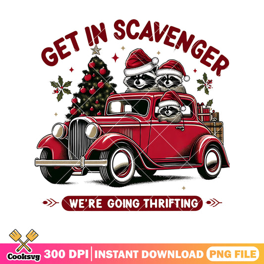 Christmas get in scavenger png