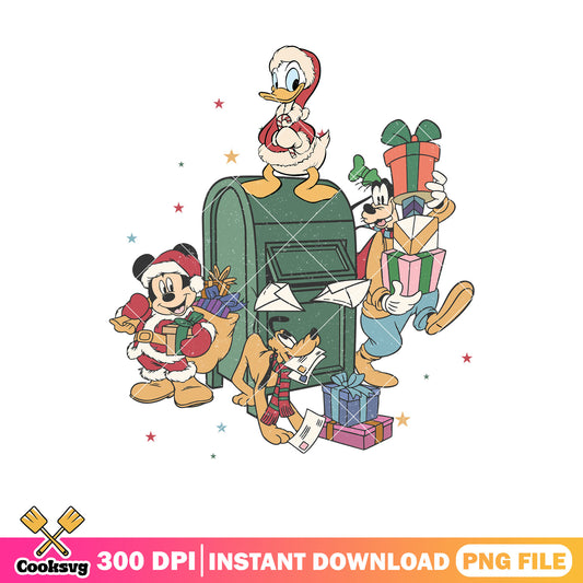 Christmas gift mickey friends png