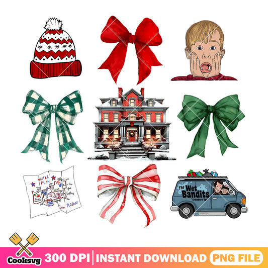 Christmas home alone bow tie png, christmas bow tie png, home alone png