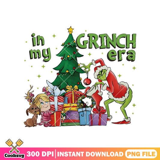 Christmas in my grinch era png