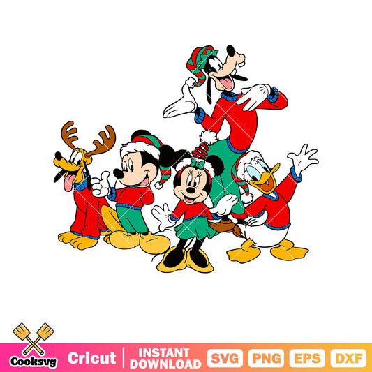 Christmas mickey friends outfit svg