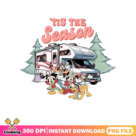 Christmas mickey friends tis the season png