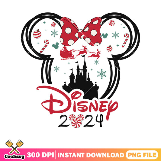 Christmas mickey head disney 2024 png