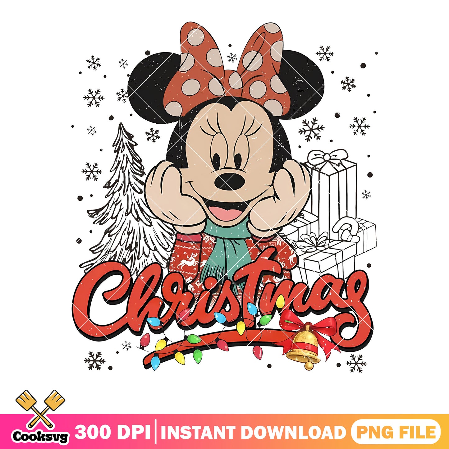Christmas minnie png, minnie mouse png, merry christmas png