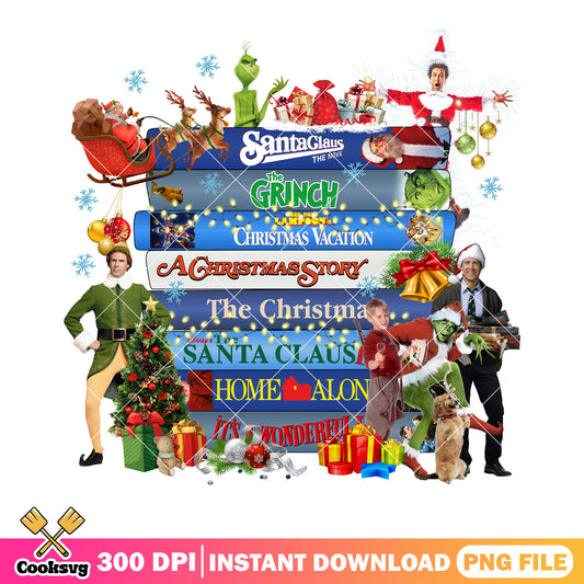 Christmas movie mix png, a christmas story santa png, the gift png