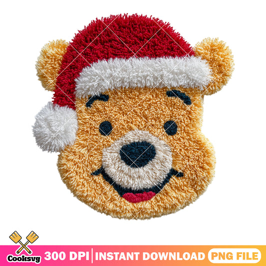 Christmas pooh bear png, happy christmas png, winnie the pooh​ png