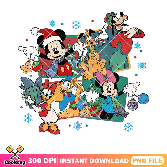 Christmas present for kids png, christmas vibes png, mickey mouse png