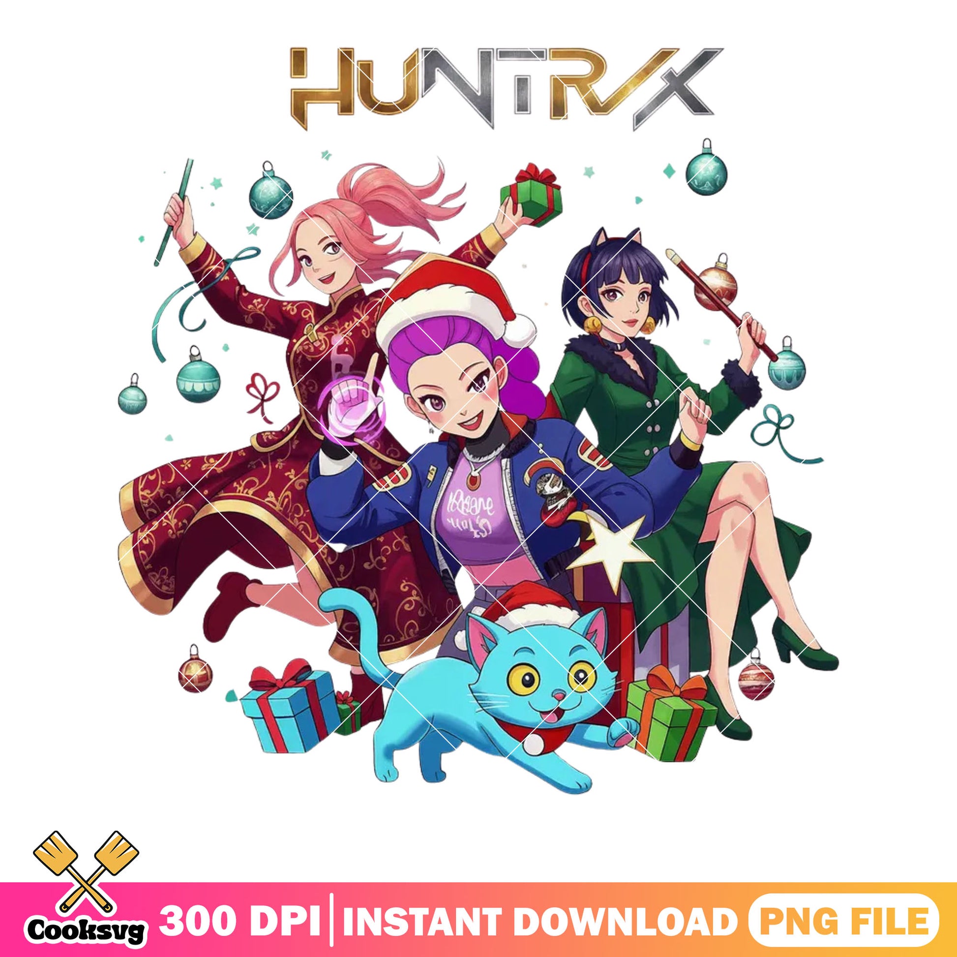 Christmas presents derpy png, Huntrix png, kpop demon hunters png