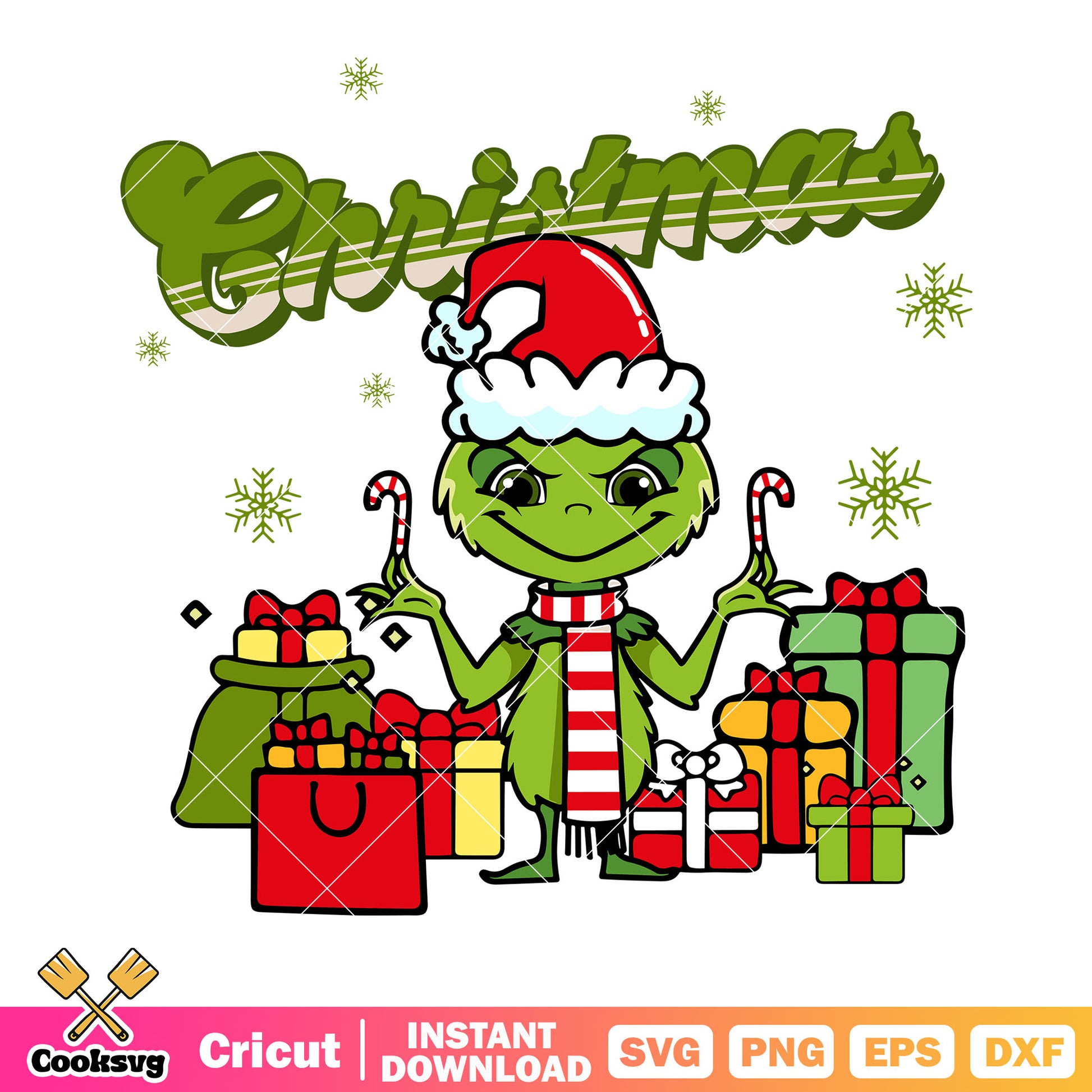 Christmas present svg, santa claus hat​ svg, snowflake svg