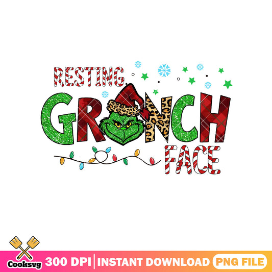 Christmas resting grinch face png