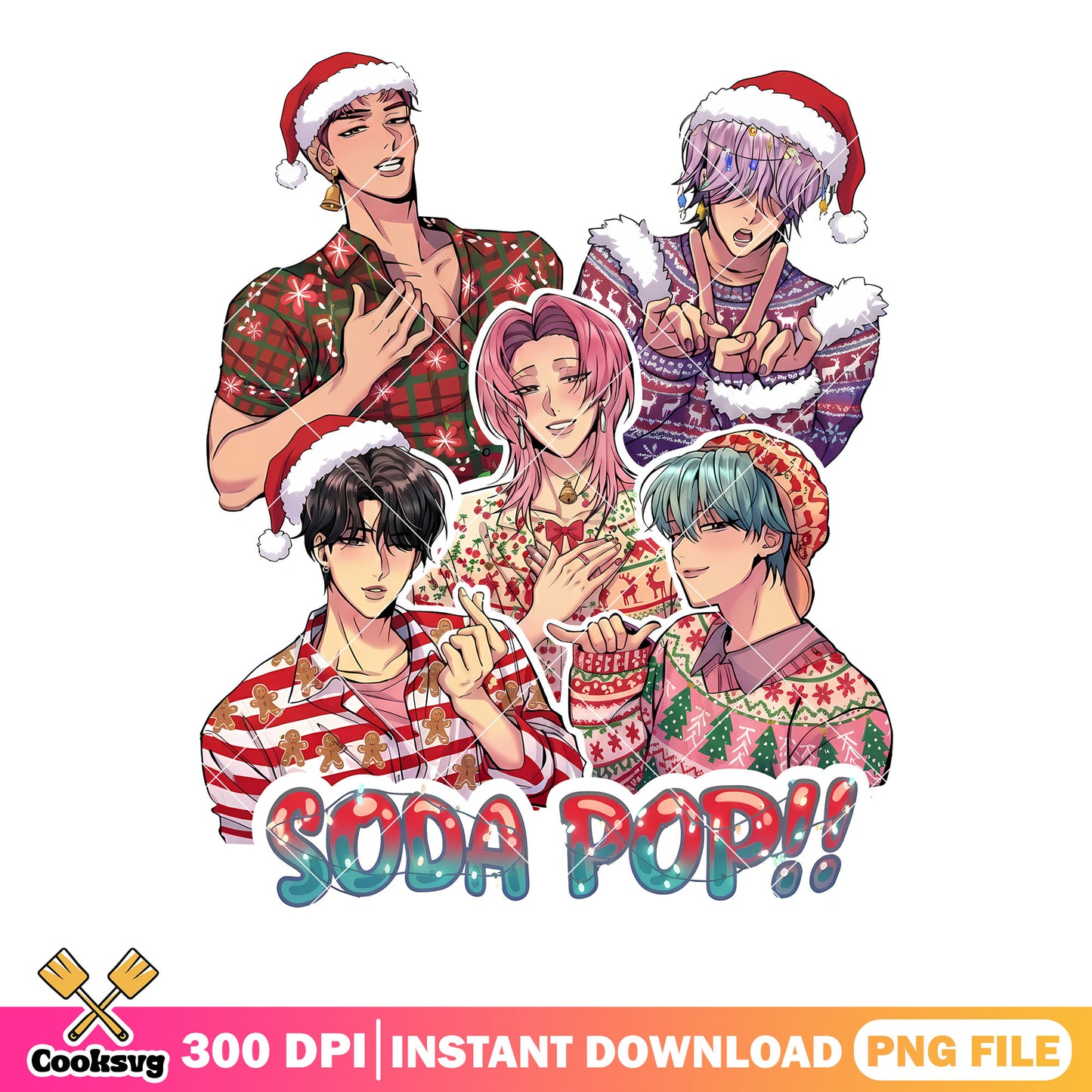 Christmas sweater demon png, kpop demon hunters png, jinu saja boy png