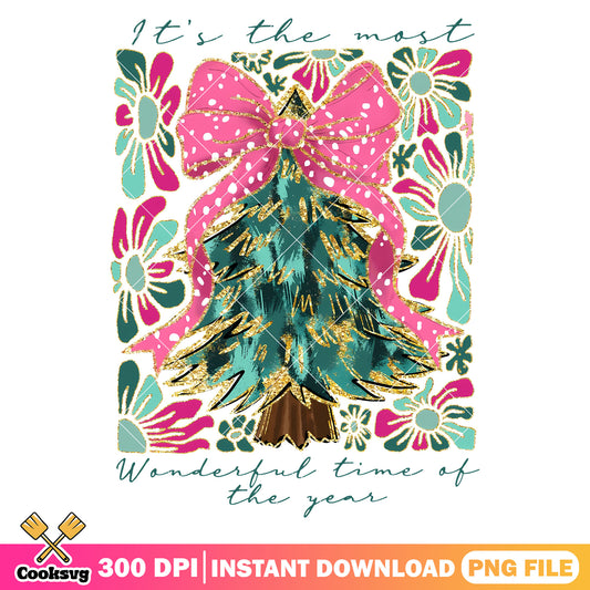 Christmas tree the most wonderful time png, christmas time png, christmas tree png