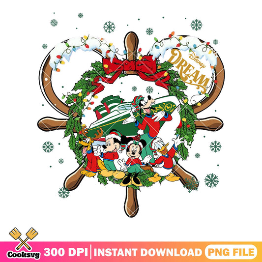 Christmas trip cruise png, disney cruise png, mickey and friends png