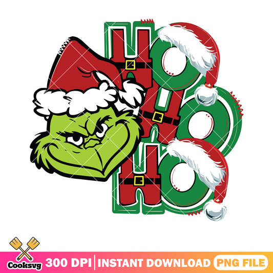 Christmas vibes grinch png, green monster png, the grinch png