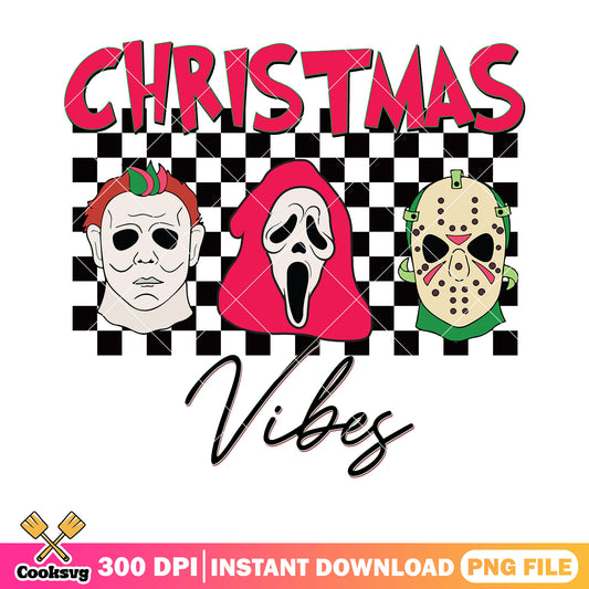 Christmas vibes png, christmas costume png, micheal myers png