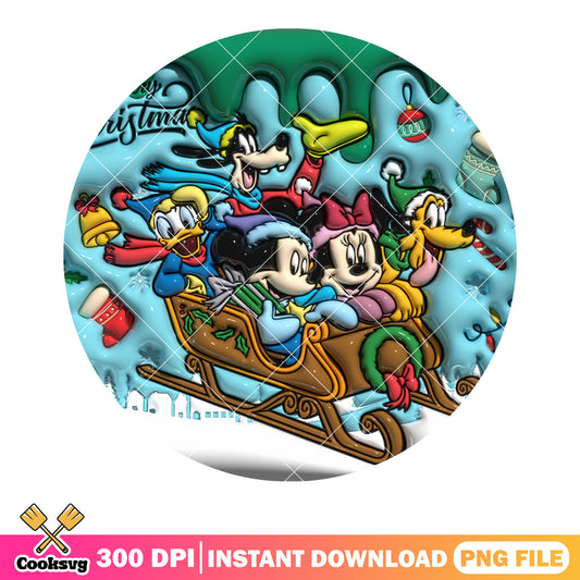 Christmas wreath mickey png, mickey and friends png, jingle bell png