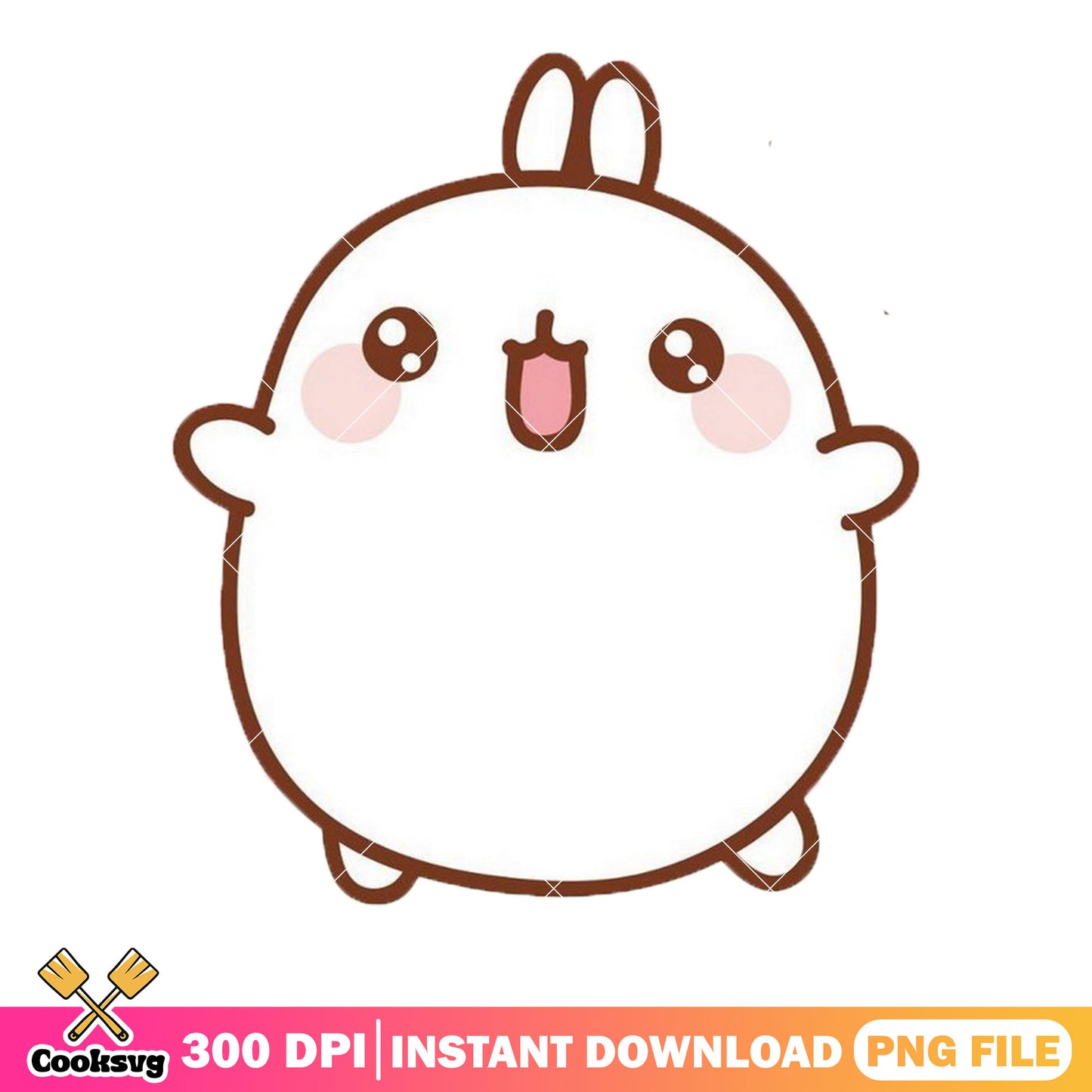 Chubby bunny png digital download, hello kitty png, sanrio characters png