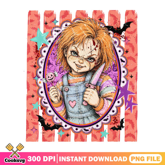 Chucky Horror Doll Halloween PNG, Child Play PNG, Horror PNG