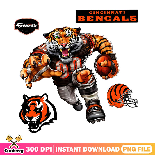 Cincinnati Bengals PNG Bundle, NFL Football PNG, Bengals PNG