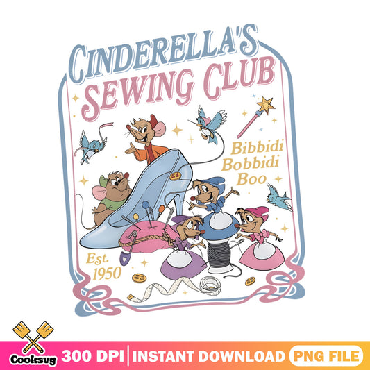 Cinderella Sewing Club Disney PNG, Cinderella Mice PNG, Disney Princess PNG