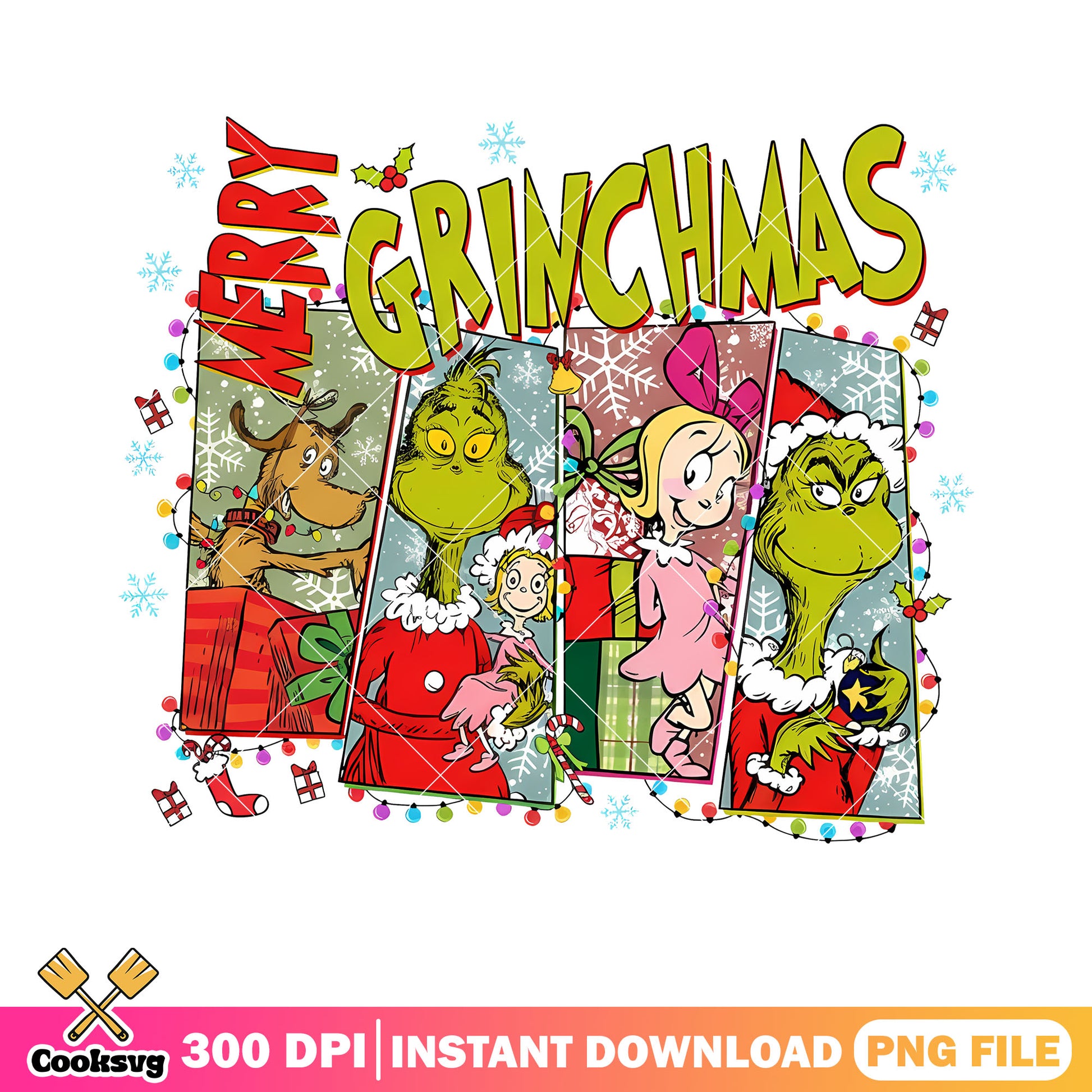 Cindy Lou Who and the grinch png, grinchmas​ png, max the dog png
