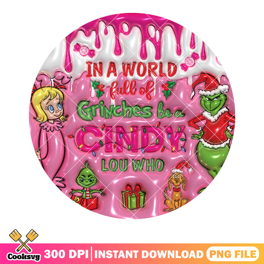 Cindy lou who love grinch png, the grinch png, christmas gifts png