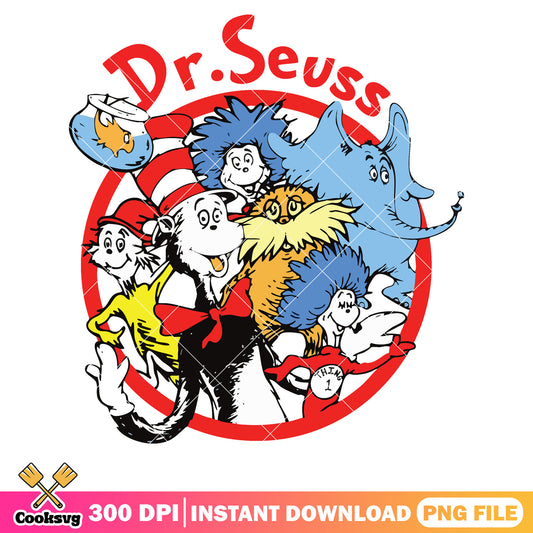 Circle dr seuss and friends png, dr seuss and friends png