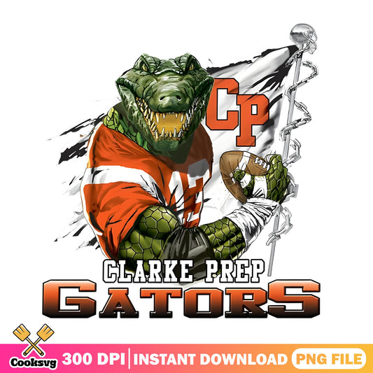 Clarke Prep Gators Football PNG, Gator Mascot PNG, School Spirit PNG