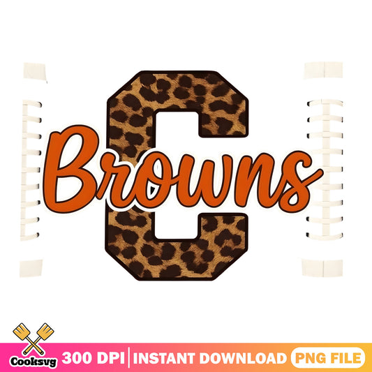 Cleveland Browns Leopard Print PNG, Football Team PNG, Browns PNG