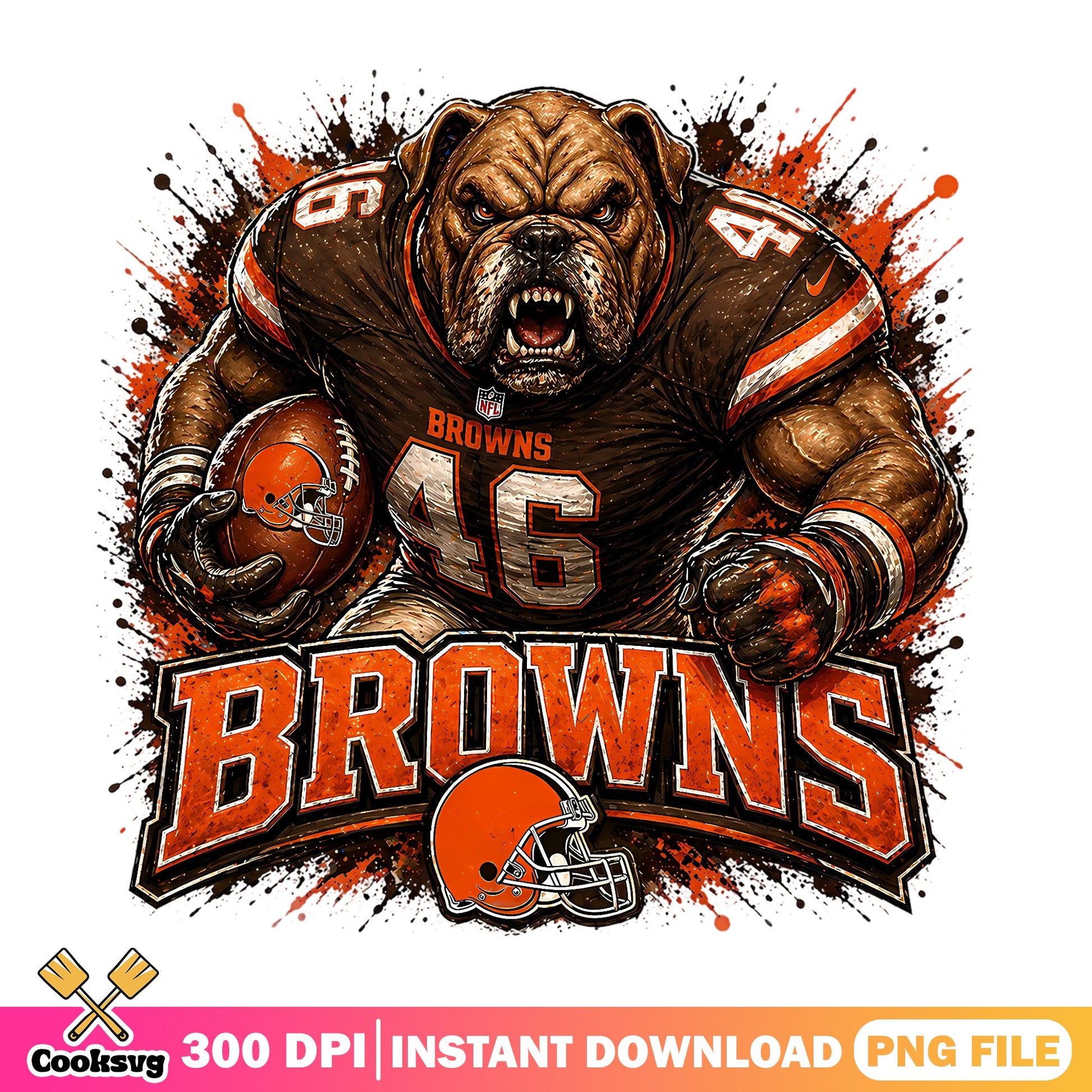 Cleveland Browns Mascot Football PNG, NFL Browns PNG, Football PNG
