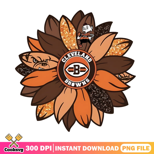 Cleveland Browns Sunflower PNG, NFL Football PNG, Browns PNG
