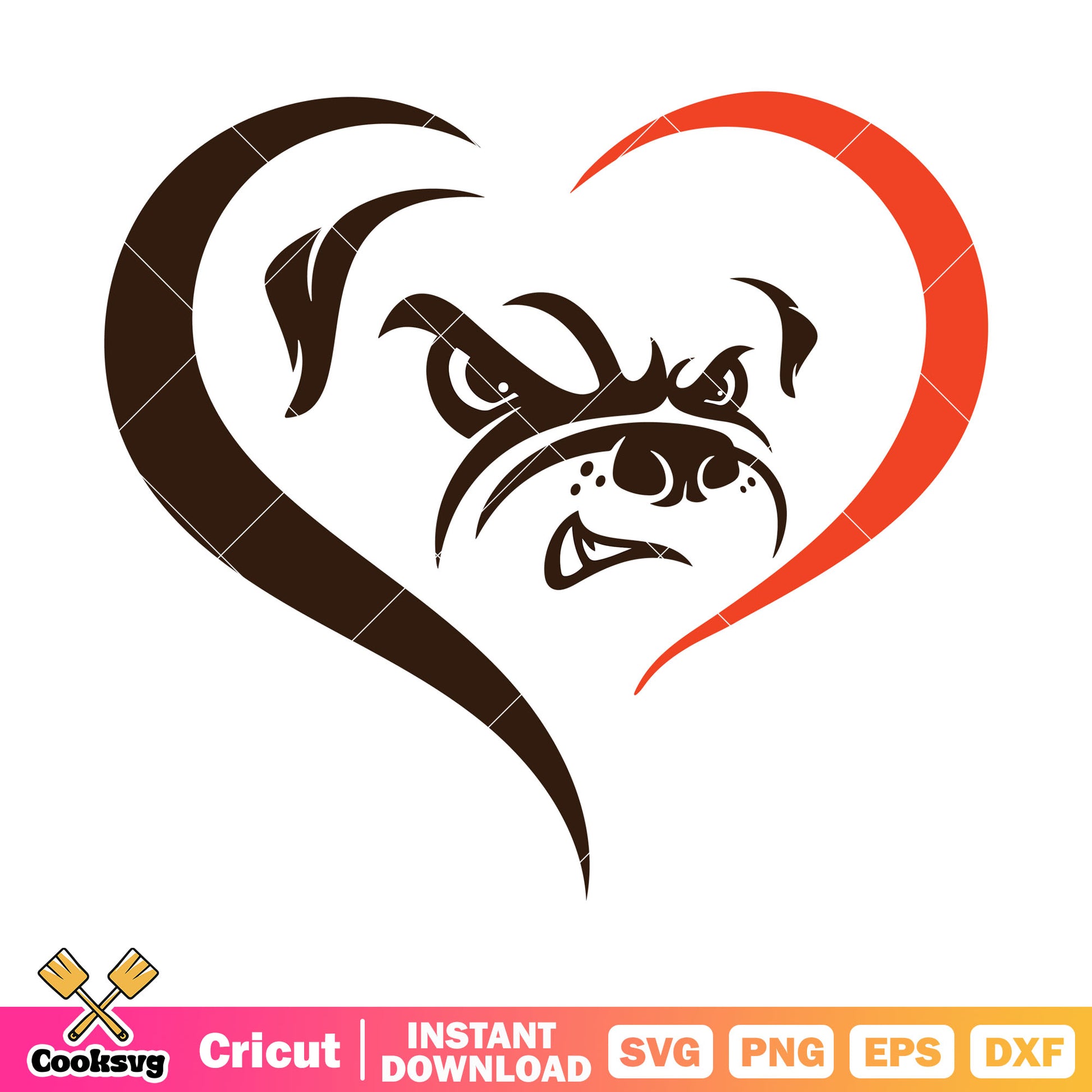 Cleveland bulldog svg, national football leauge svg, cleveland browns svg