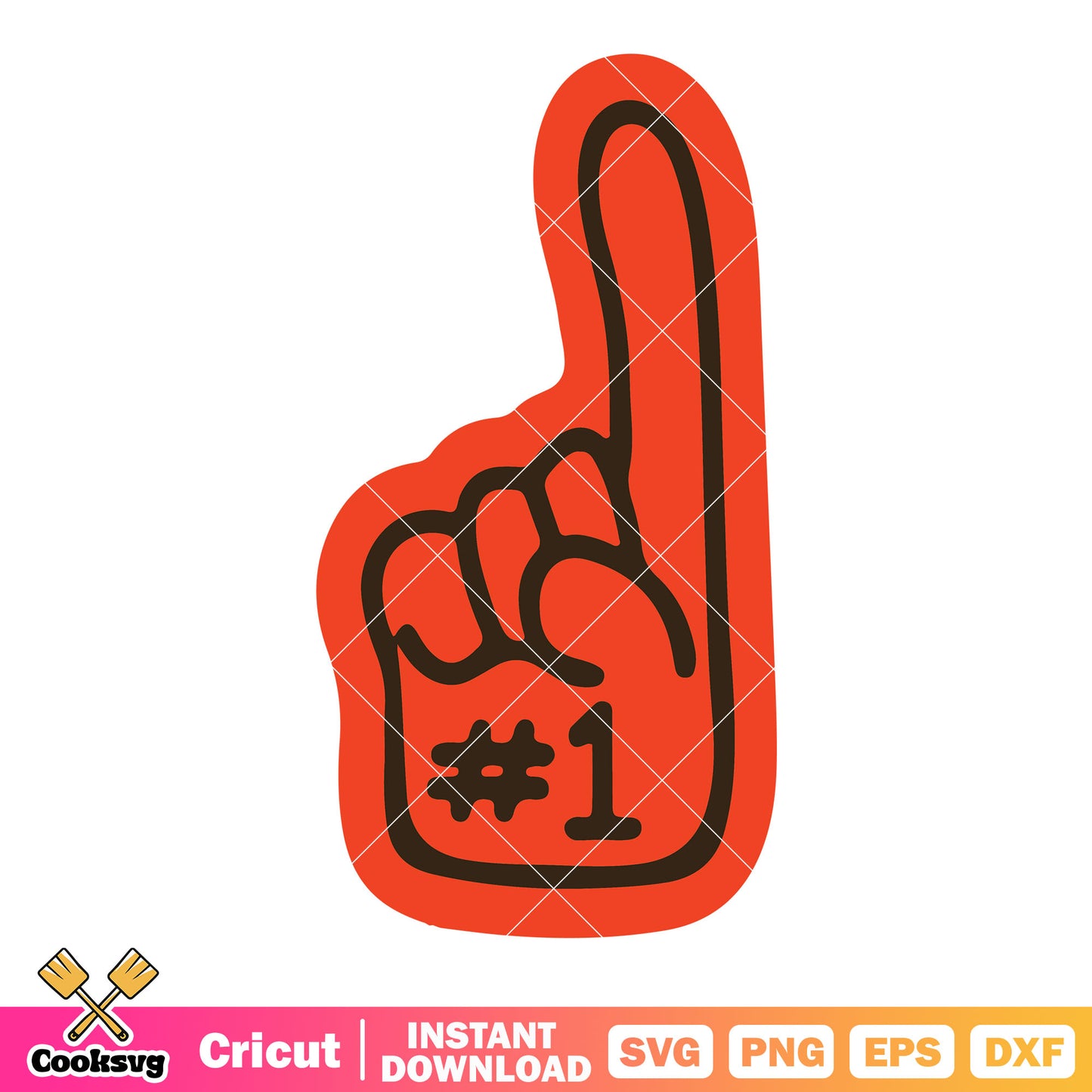 Cleveland number 1 svg, 1 foam finger​ svg, cleveland browns svg