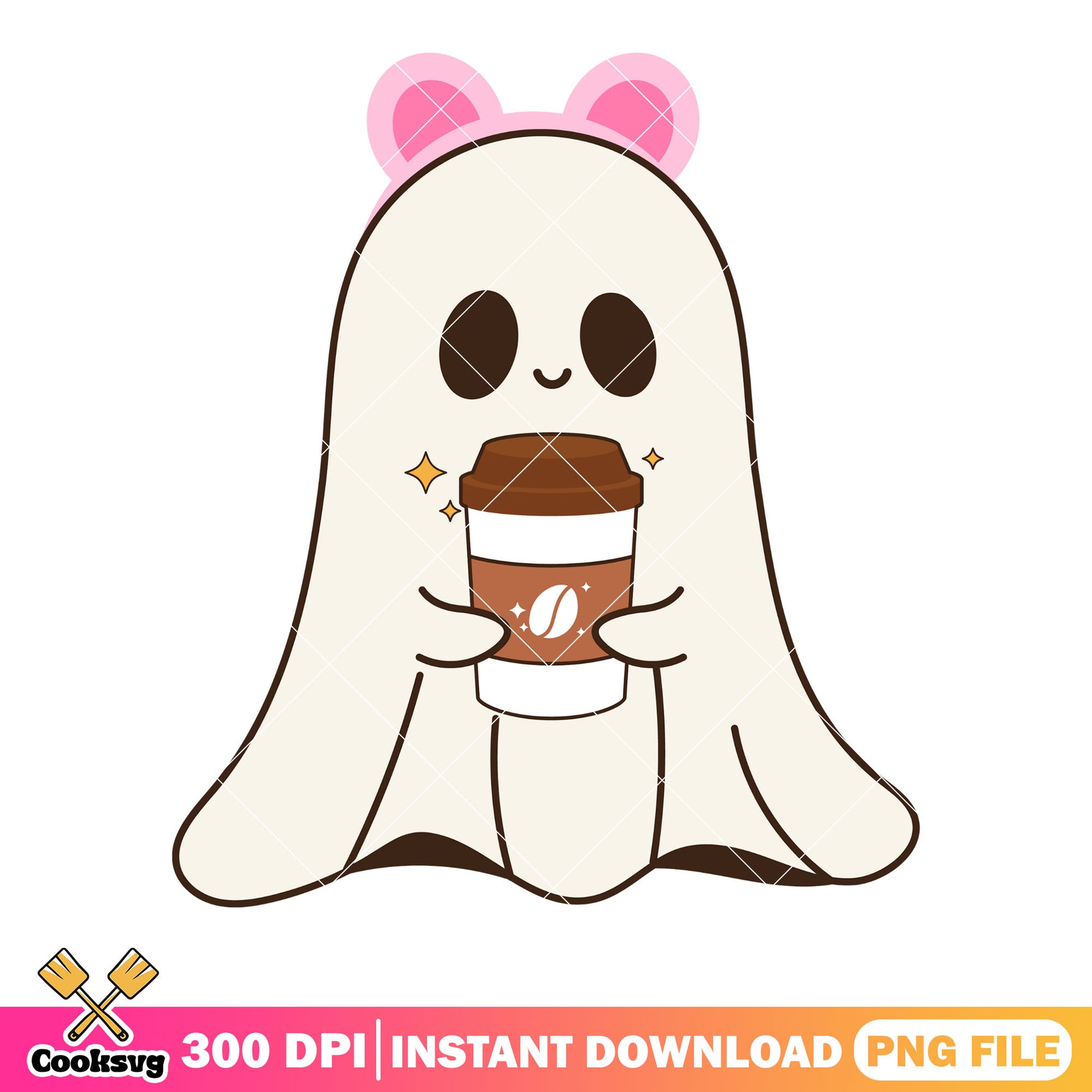 Coffee cup hat pink notch png, ghost costumes png, scary night png