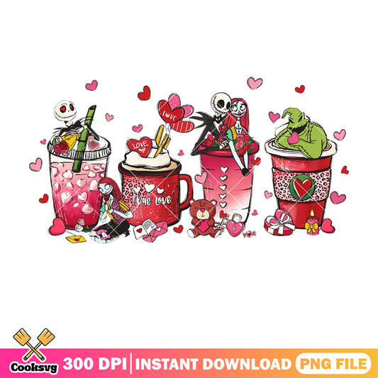 Coffee mug valentine jack png, jack valentine png, coffee valentine png