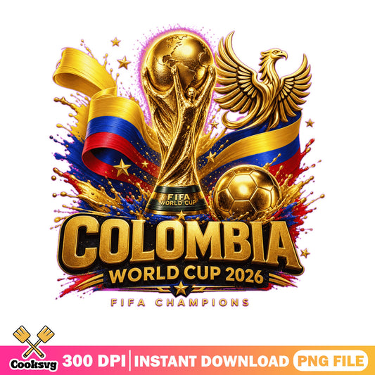 Colombia World Cup 2026 PNG, FIFA Champions Soccer PNG, Colombia Flag PNG