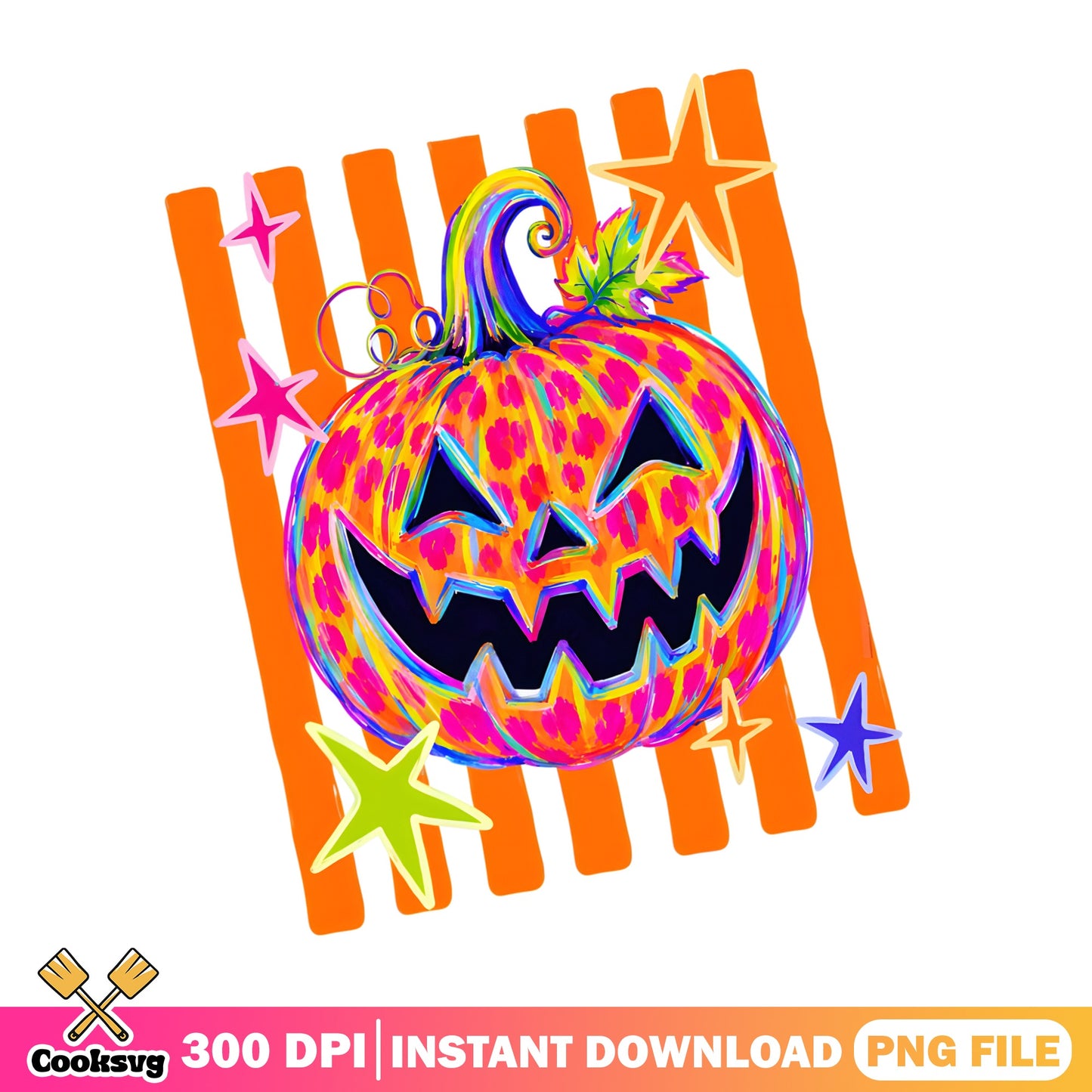 Colorful Halloween Pumpkin PNG, Jack O Lantern PNG, Halloween PNG