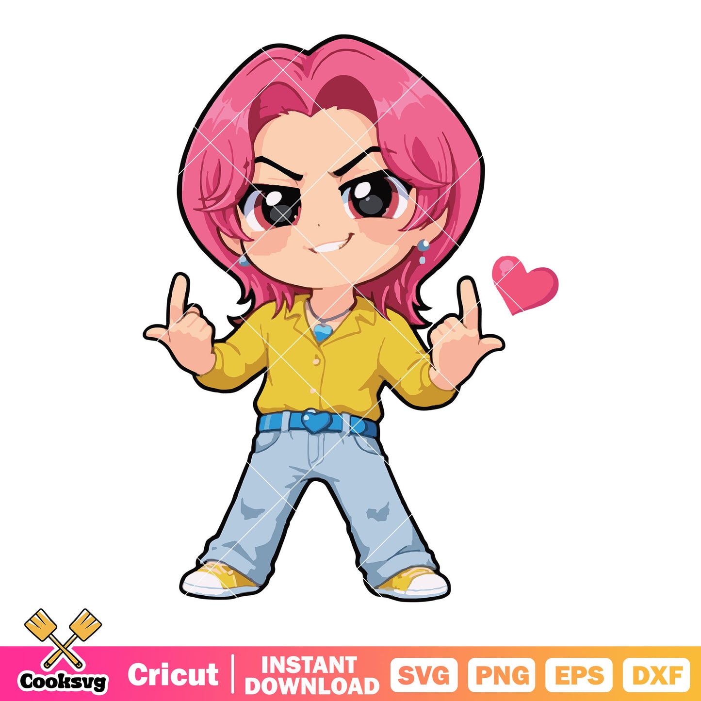Come to me romance chibi svg, romance saja svg, kpop saja svg
