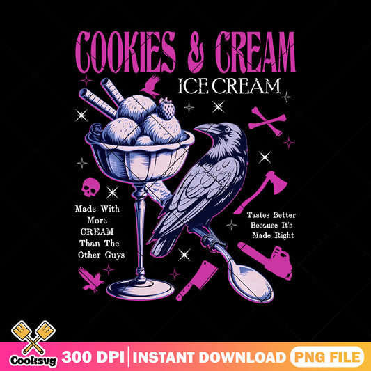 Cookies and cream summer png, summer ice cream​ png, summer season png