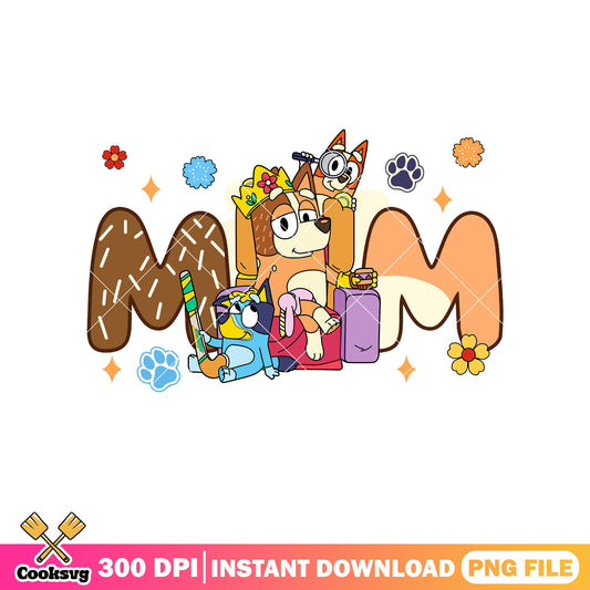 Cool mum bluey bingo png, bluey family png, bluey costume​ png