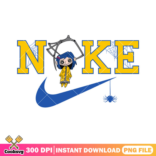 Coraline nike design png, coraline film​ png, nike outlet​ png