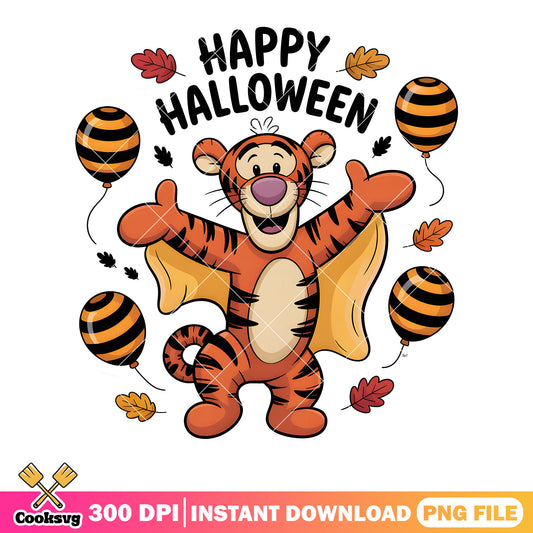 Corn candy tigger poster png, tigger poster png, halloween tigger png