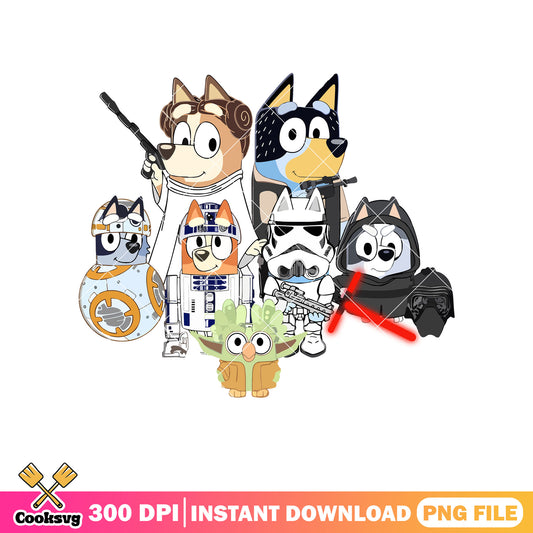 Cosplay funny bluey bharacters star world png, bluey figures​ png, bluey png